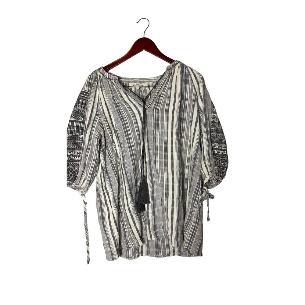 Nibi MTK ballon sleeve tunic blouse sz S